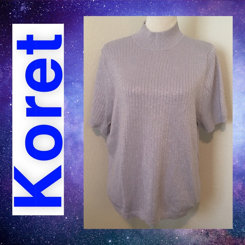 Koret Purple Sparkly Sweater Top